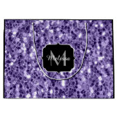 紫外線紫グリッタースパークルスモノグラム ラージペーパーバッグ (正面)