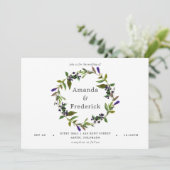 紫外線結婚水彩フローラ招待状 招待状 (スタンド正面)