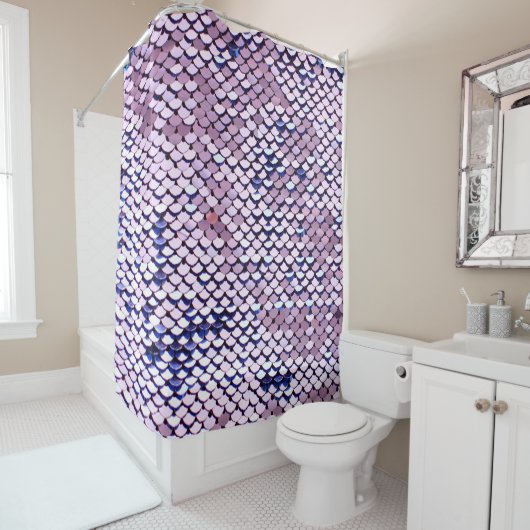 紫外線鮮やかなシークイングリッターの光沢のあるテクスチャ。GL シャワーカーテン (インサイチュ)