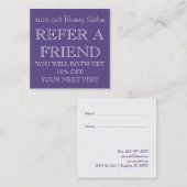 紫外美容院の紹介カード 紹介カード (正面/裏面)