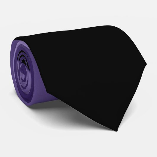 紫外花びら黒 ネクタイ (ロール)