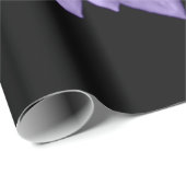 紫外花びら黒 ラッピングペーパー (ロールコーナー)