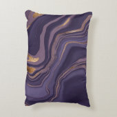 紫大理石の抽象（金） アクセントクッション (裏面(縦))