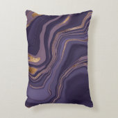 紫大理石の抽象（金） アクセントクッション (正面(垂直))