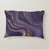 紫大理石の抽象（金） アクセントクッション (裏面)