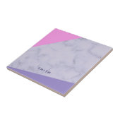 紫大理石ピンクパープルカラーブロック タイル (側面)