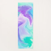 紫大理石抽象芸術デ絵画ジタル ヨガマット (裏面)