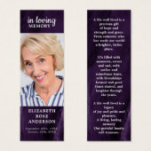 紫大理石記念葬式祈りの言葉しおり (正面&裏面)