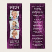 紫大理石3写真詩葬儀祈りの言葉しおり (正面&裏面)