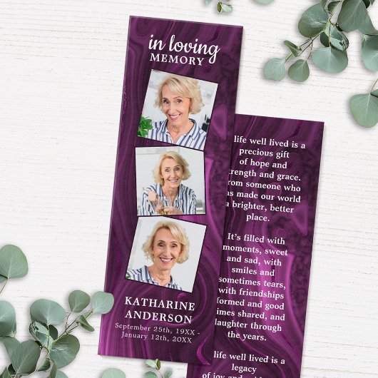 紫大理石3写真詩葬儀祈りの言葉しおり