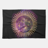 紫天日と月 キッチンタオル (横)