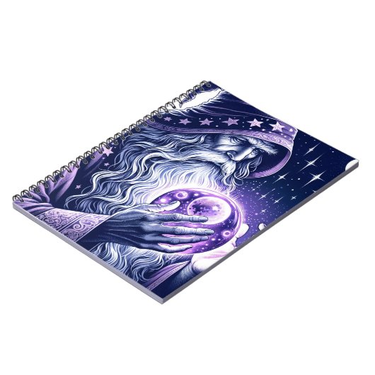 紫天空宇宙眼精水晶玉魔法使い ノートブック (左側)