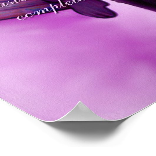 紫威厳のある天使とことわざ ポスター (角)