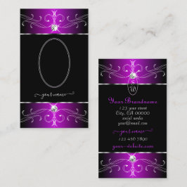 紫威厳のある黒オーナメントモノグラ華美ム 名刺
