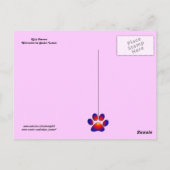 紫子猫、子猫の肉付きポートレートカラフル ポストカード (裏面)