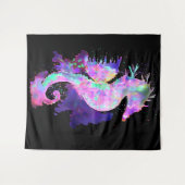 紫宇宙シーホース タペストリー (正面(横))