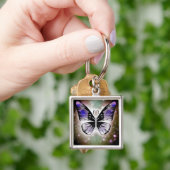 紫宇宙蝶 キーホルダー (手)