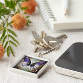 紫宇宙蝶 キーホルダー (側面)