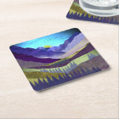 紫山王陛下 スクエアペーパーコースター (アングル)