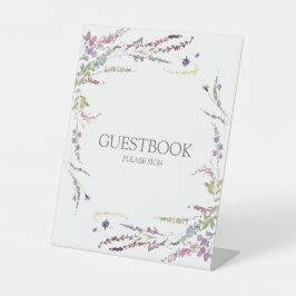 紫山花書結婚の口書 台座サイン