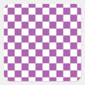 紫市松模様にと白 スクエアシール (正面)