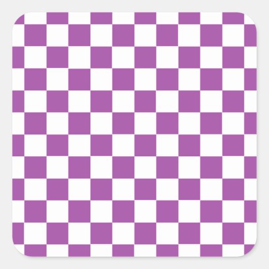 紫市松模様にと白 スクエアシール (正面)