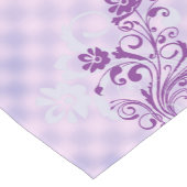 紫市松模様にフローラ旋回テーブルランナー ショートテーブルランナー (コーナー)