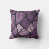 紫幾何エレガントステンドグラスデザイン クッション (裏面)