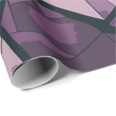紫幾何エレガントステンドグラスデザイン ラッピングペーパー (ロールコーナー)