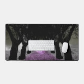紫後を追草のパス写真芸術的デザイン デスクマット (キーボード&マウス)