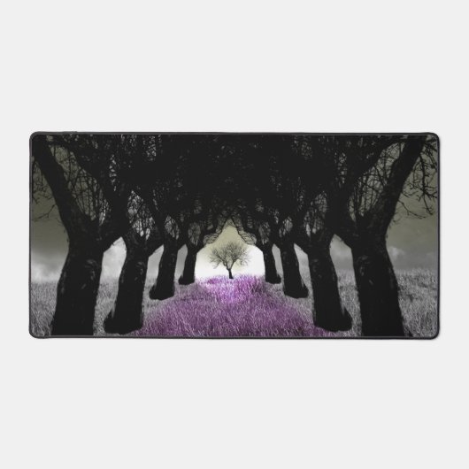 紫後を追草のパス写真芸術的デザイン デスクマット (正面)