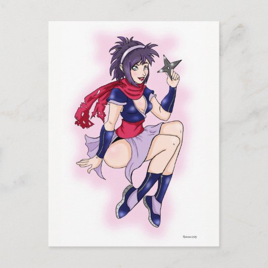 紫忍者葉書 ポストカード (正面)