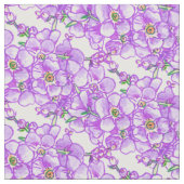 紫忘れ芽花模様地 ファブリック (クローズアップ)