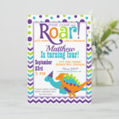 紫恐竜の轟音の誕生日パーティー 招待状 (スタンド正面)