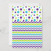 紫恐竜の轟音の誕生日パーティー 招待状 (裏面)