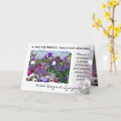 紫悔やみや弔慰カード15aの色合い カード (黄色い花)