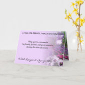 紫悔やみや弔慰カード16aの色合い カード (黄色い花)