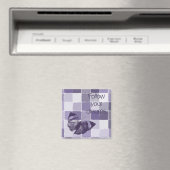 紫感動的の夢後を追の蝶 マグネット (インサイチュ (食洗機))