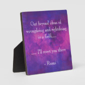 紫感動的の背景の瑠美引用文 フォトプラーク (正面)