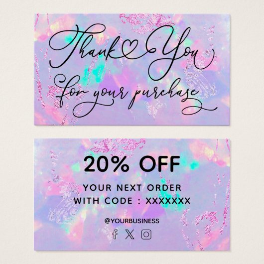 紫感謝していのオパール (正面&裏面)