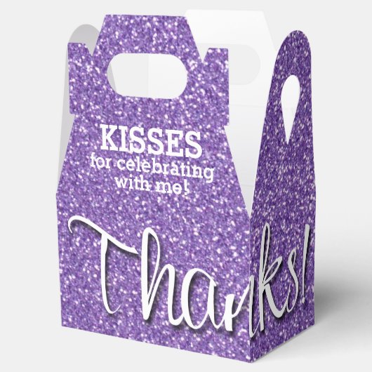 紫感謝していのフェイクグリッター フェイバーボックス (オープン)