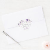 紫感謝していはクラシックで舞う ハートシール (封筒)