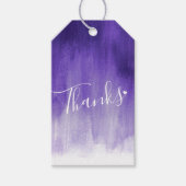 紫感謝してい抽象芸術好意ラベル ギフトタグ (正面)