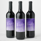 紫感謝してい絵画結婚抽象芸術 ワインラベル (ボトル)