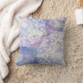 紫房法致曼荼羅禅水彩 クッション (ブランケット)