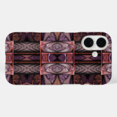 紫抽象芸術ステンドグラス模様レニーMac Case-Mate iPhoneケース (裏面 (横))