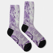 紫抽象芸術絵を描 ソックス (右)