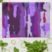 紫抽象芸術 キッチンタオル (折り畳み)