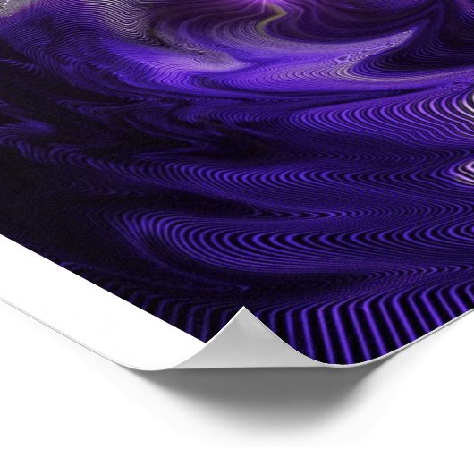 紫抽象芸術 ポスター (角)