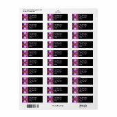 紫抽象芸術 ラベル (フルシート)